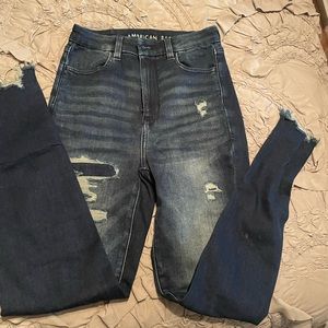 American Eagle ripped high rise jeggings, size 2